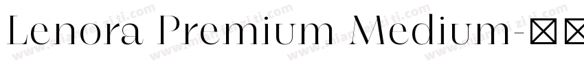 Lenora Premium Medium字体转换